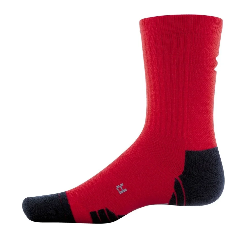 NEW Under Armour UA‎ Team Athletic Crew Socks Red  Men's Size 7-8.5 Women  6-10